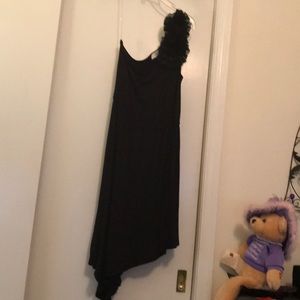 LBD embellished one shoulder dress